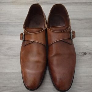 Allen Edmonds‎ Plymouth Single Monk Strap Loafers Walnut Brown Mens Sz 9.5 D USA